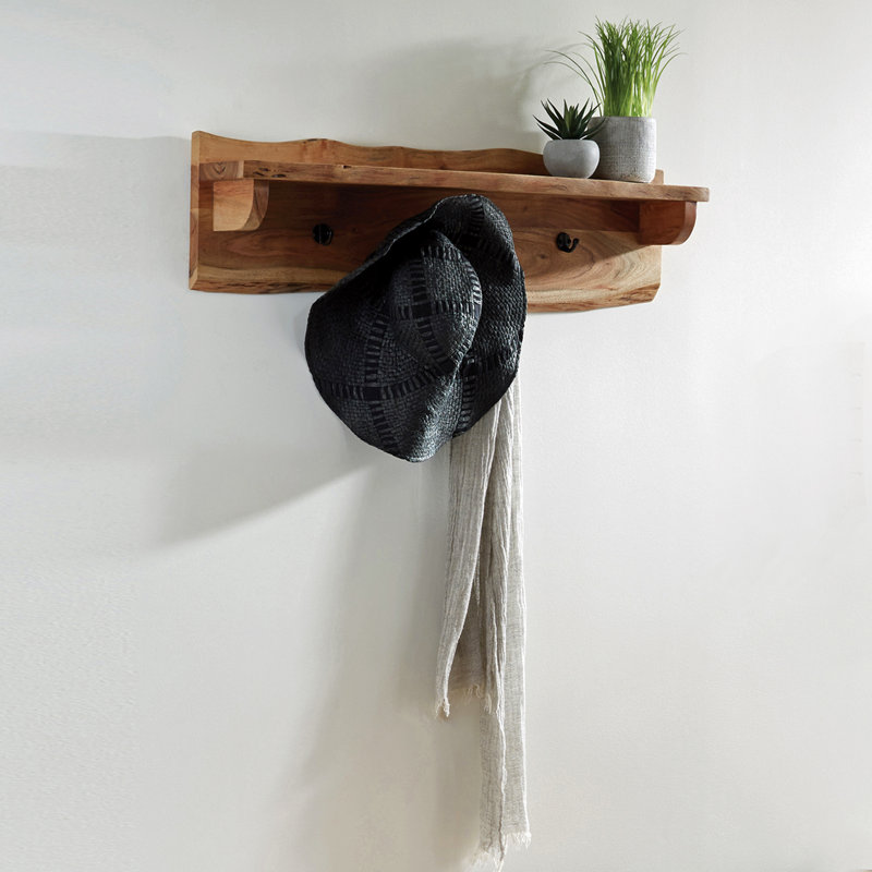 Joss & Main Bexton Live Edge Wall Mounted Coat Rack & Reviews Wayfair